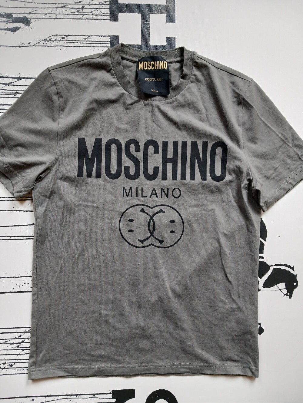 Moschino Olive Green T Shirt Size US 40/ M